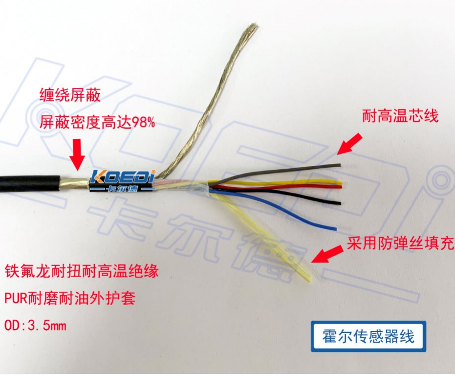 直線電機 霍爾傳感器電纜